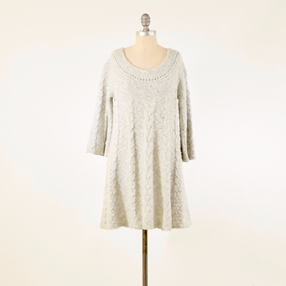 Free People Dresses & Skirts - ❌SOLD❌Free People Bell Sleeve Knit Sweater Dress